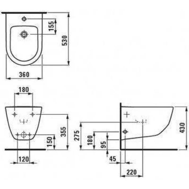 Bidē Laufen Pro 830952 Bidē Laufen Pro 830952