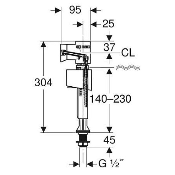 WATER FILLING MECHANISM 136726001