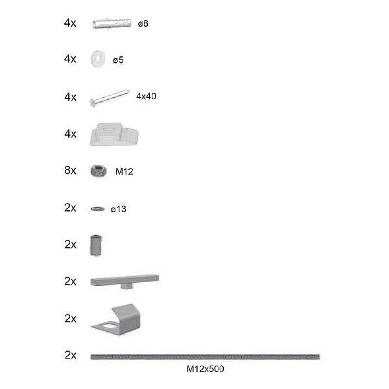 Vannas paneļa stiprinājumi Ravak Vannas paneļa stiprinājumi Ravak