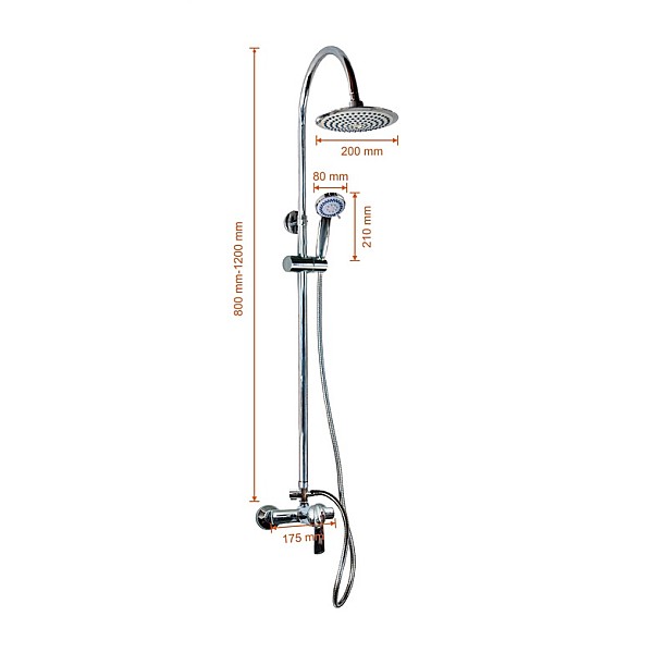 SHOWER SET CD-18004 WITH FAUCET