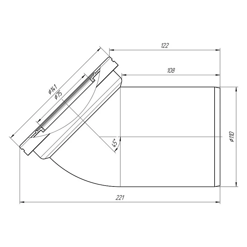 TOILET ELBOW WHITE W4220