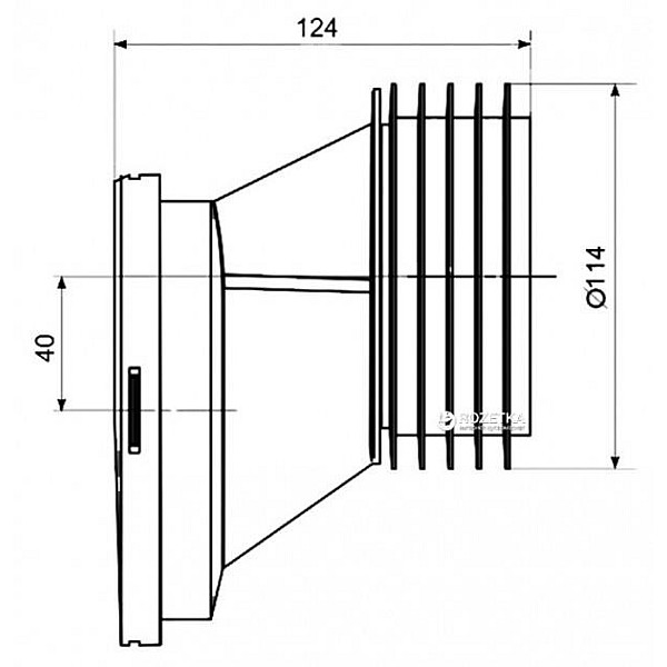 PIESLĒGUMS WC W0420 D110 40MM BALTS (ANIPLAST)