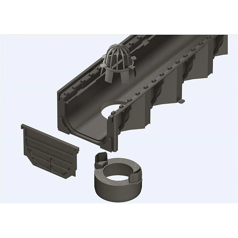 Komplekts ar montāžas pied..melns (Aco) Komplekts ar montāžas pied..melns (Aco)