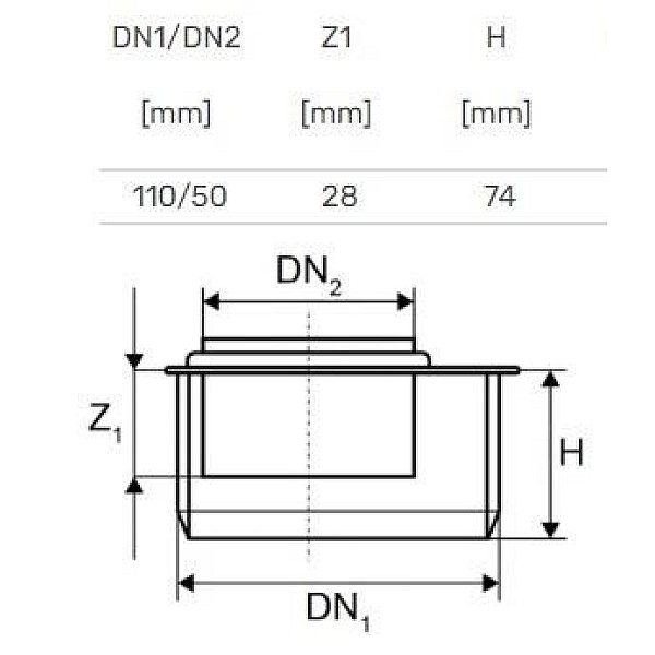 REDUCER HTR SHORT D110/50