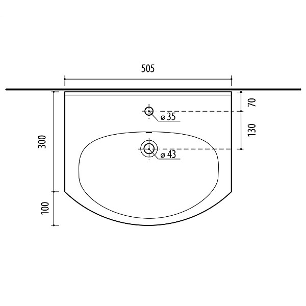 WASHBASIN RIVA 50A