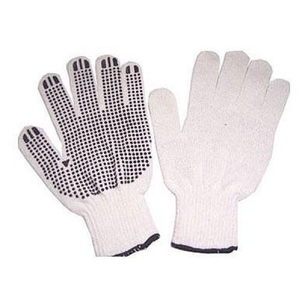 GLOVES KNITTED W/RUBBER DOTS L