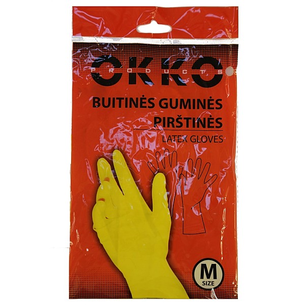 HOUSEHOLD RUBBER GLOVES OKKO M