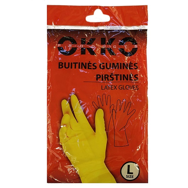 HOUSEHOLD RUBBER GLOVES OKKO L