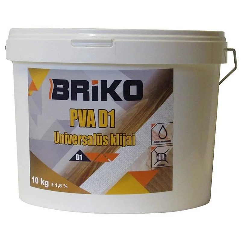 Universalūs medienos PVA klijai Briko. 10 kg Universalūs medienos PVA klijai Briko. 10 kg