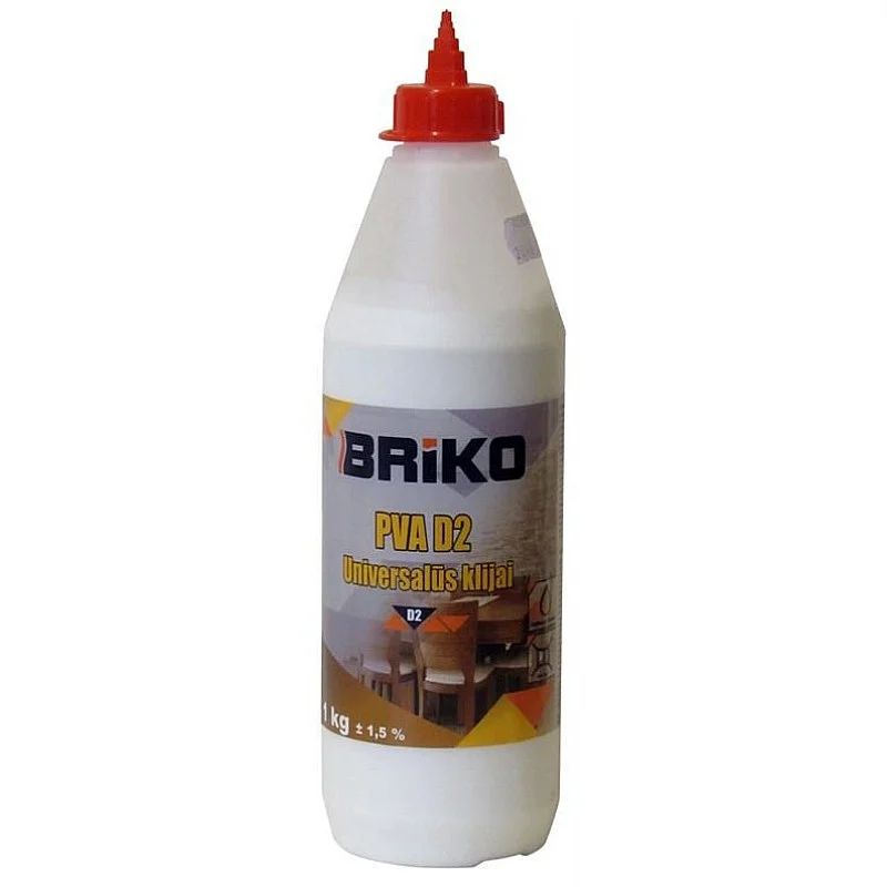 Universalūs PVA D2 klijai Briko. 1 kg Universalūs PVA D2 klijai Briko. 1 kg