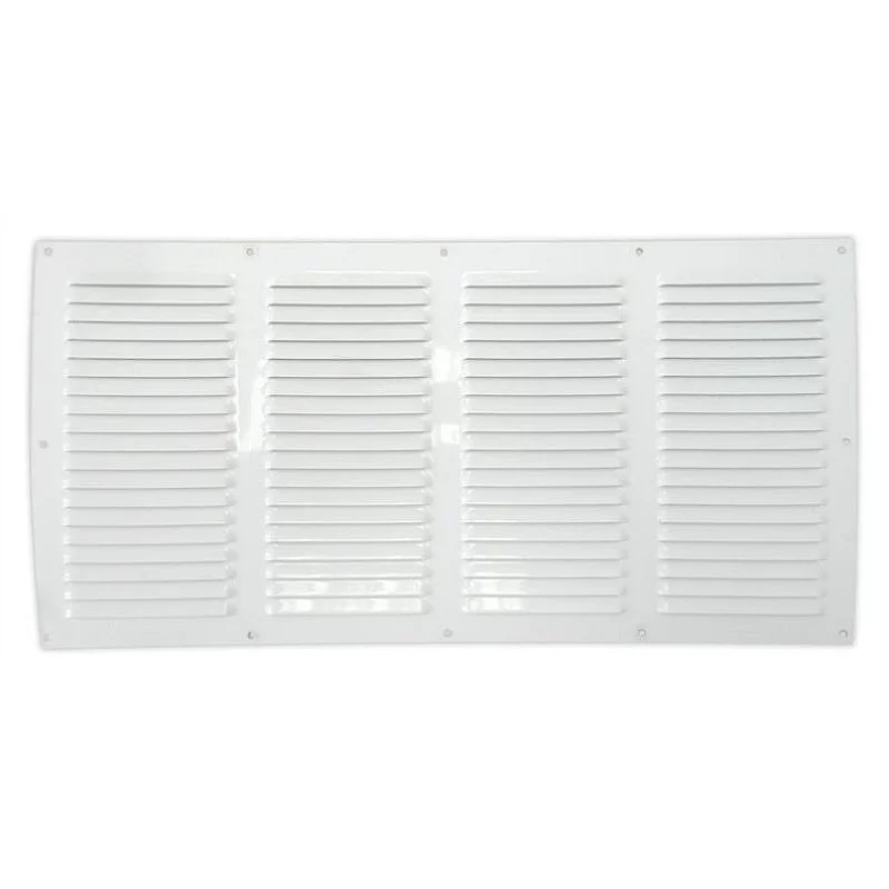 Aliumininės ventiliacijos grotelės. 100 x 200 mm. baltos