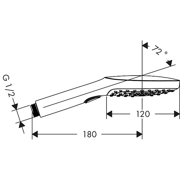 Dušo galvutė Hansgrohe Select E120. 120 mm