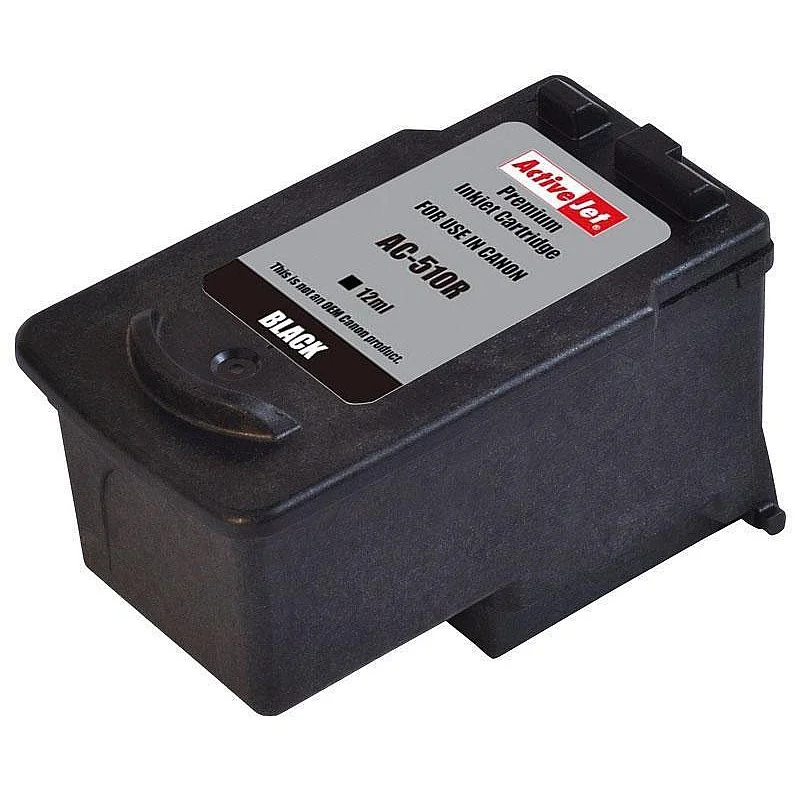 TINNTES KASETE „ACTIVEJET CANON“ AC-510R MELNA PG-510 (Ac... TINNTES KASETE „ACTIVEJET CANON“ AC-510R MELNA PG-510 (Ac...