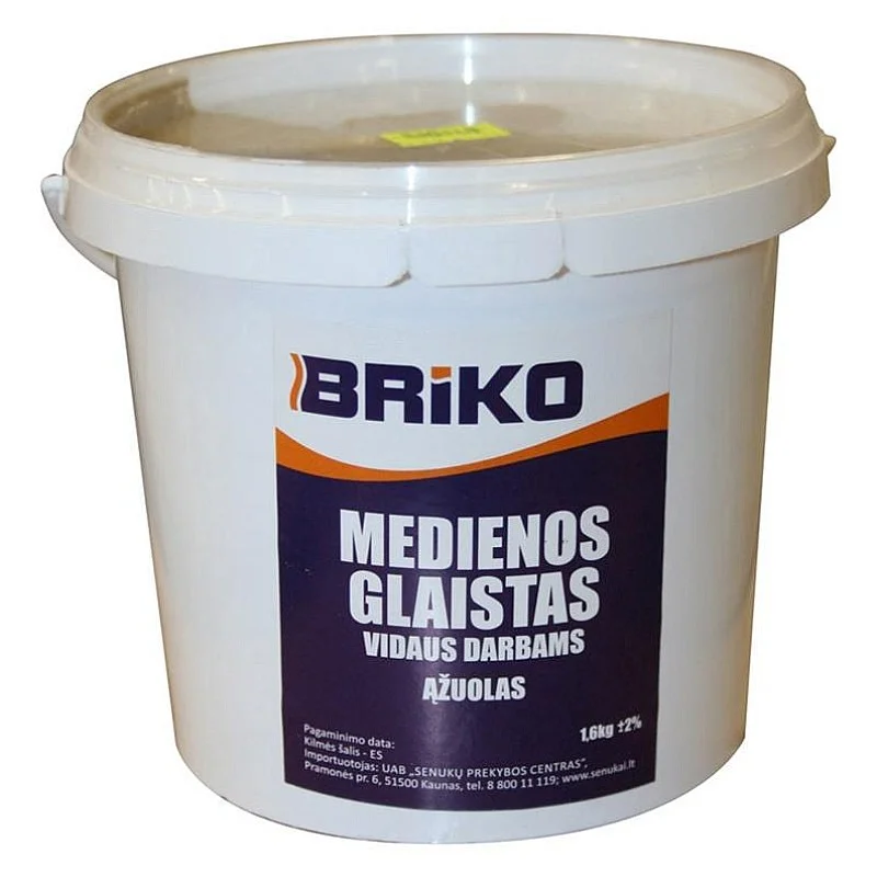 Ąžuolo spalvos medienos glaistas Briko. 1.6 kg