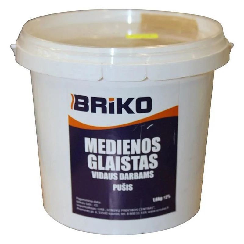 Pušies spalvos medienos glaistas Briko. 1.6 kg