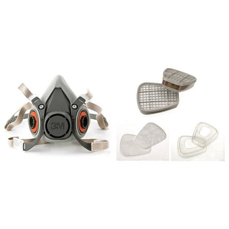 Puskaukė su A2P2 filtrų komplektu 3M T6002C1R