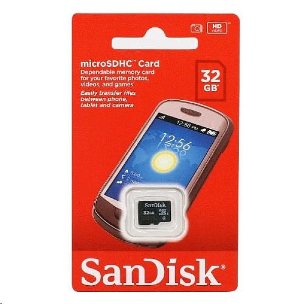 Atmintinės kortelė Sandisk microSDHC CL4. 32GB