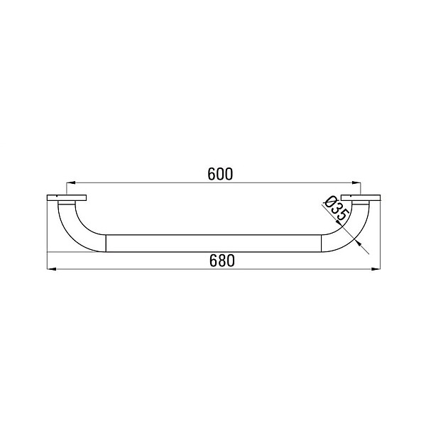 Roku balsts SG-02. 60x8x11cm. hromēts