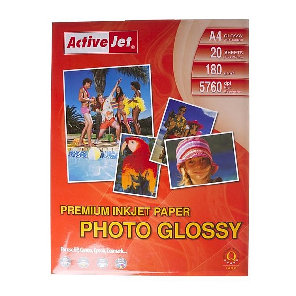 PHOTO PAP A4 GLOS 180G 20PAG AP4-180G20