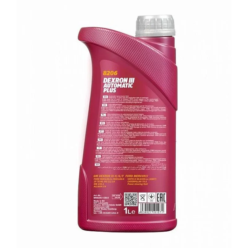 EĻĻA TRANSMISIJAS MANNOL DEXRON III 1L