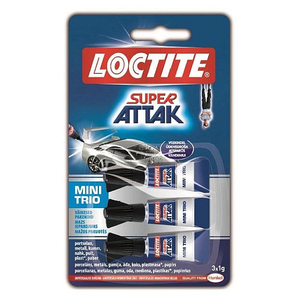 Līme universālā līme Loctite Super Bond Mini Trio. 3 g