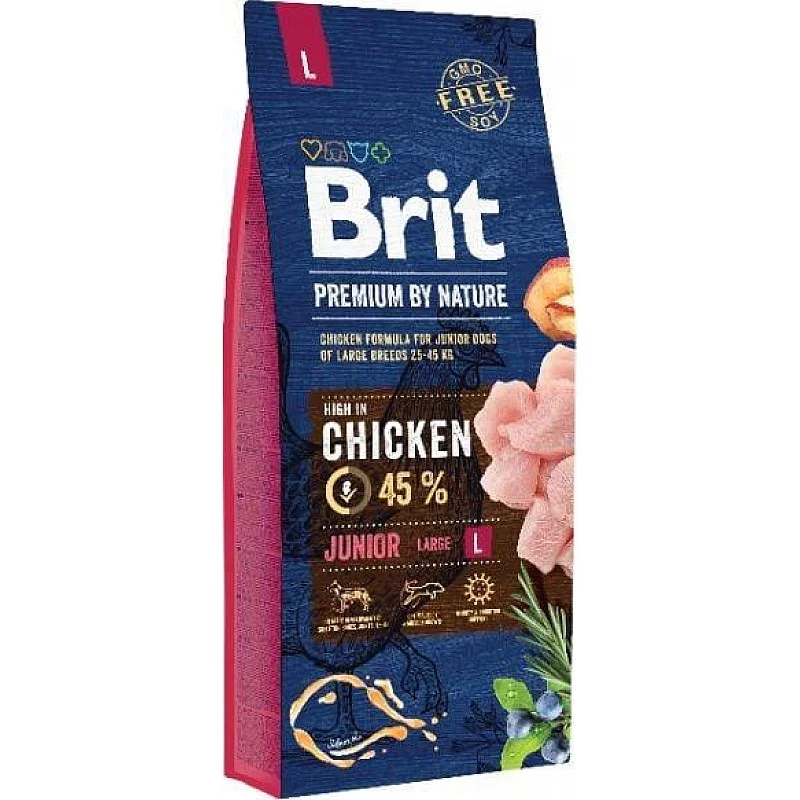 ĖDALAS ŠUNIMS „BRIT PREMIUM JUNIOR LARGE“ 15 KG