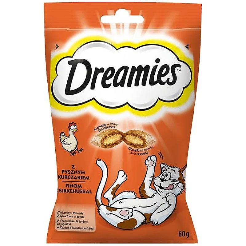 Skanėstai katėms Dreamies. su vištiena. 60 gr Skanėstai katėms Dreamies. su vištiena. 60 gr