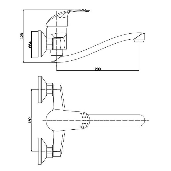 WALL FAUCET DF2205