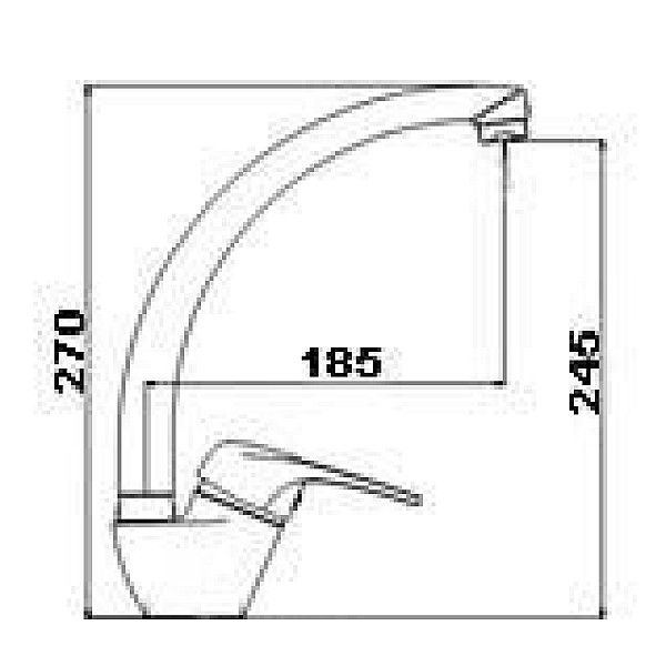 KITCHEN FAUCET WITH HIGH BEAK L-18611