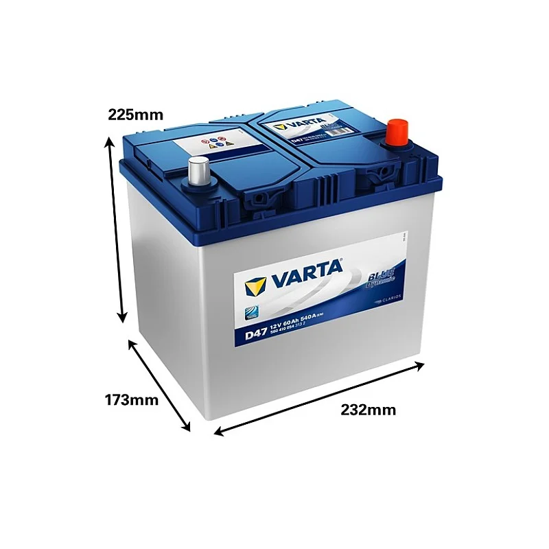 AKUMULATORS VARTA BD 560410054 D47 AKUMULATORS VARTA BD 560410054 D47