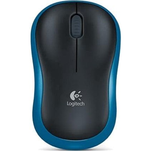 Belaidė kompiuterio pelė LOGITECH M185. juoda. mėlyna