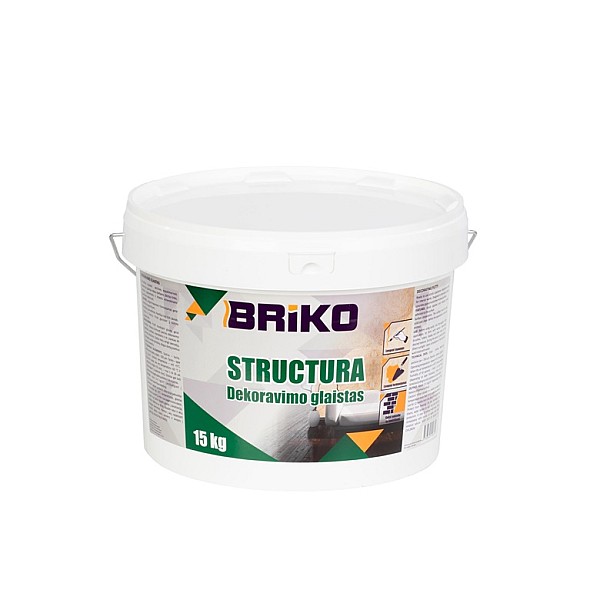 Dekoravimo glaistas Briko Structura. balta. 15 kg