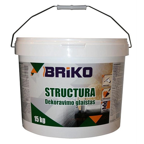 Dekoravimo glaistas Briko Structura. balta. 15 kg