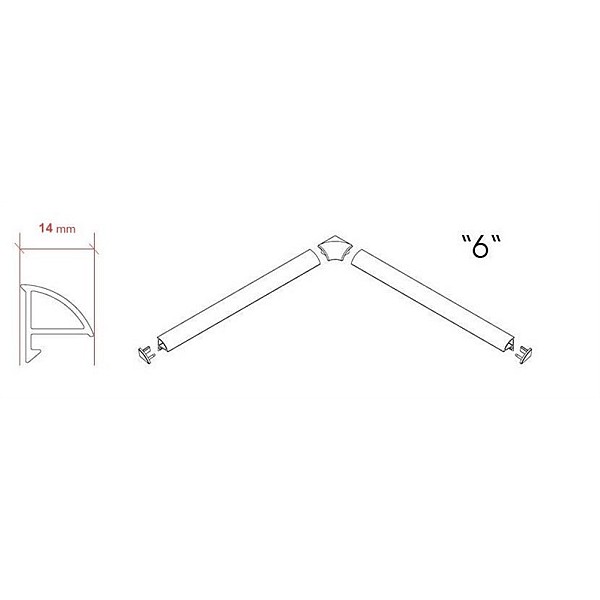 SET OF CORNERS FOR FINISHING STRIPS W