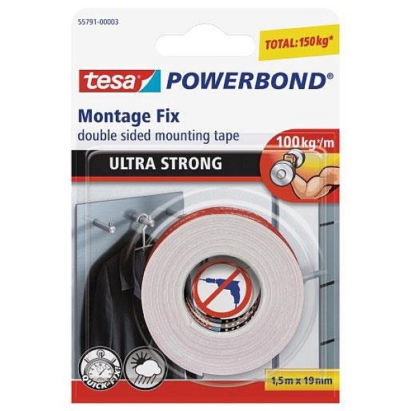 DOUBLE SIDED TAPE ULTRA STRONG 1.5MX19MM