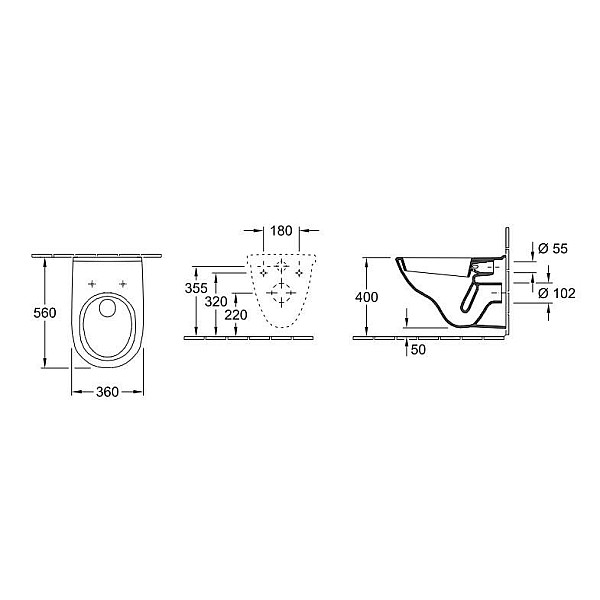 Piekaramais pods O.Novo 5660H101 ar vāku Villeroy & Boch