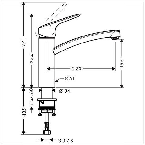 KITCHEN MIXER LOGIS 160