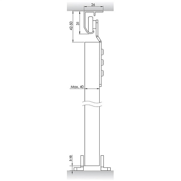 FITTINGS SET HELAFORM 365/1800MM 1X45KG