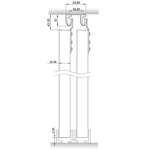 BĪDĀMĀMO DURVJU KPL 465/2400 (HELAFORM)