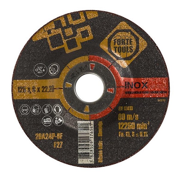 Slīpdisks Forte Tools 125x6.5x22mm 20A24P