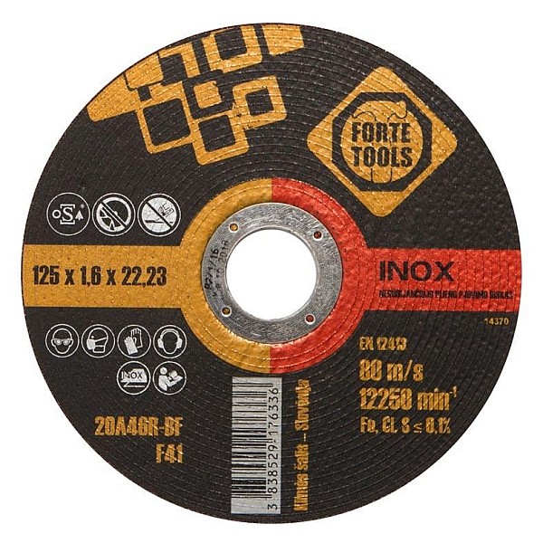 CUTTING DISC 125X1.6X22.23 MMFORTE TOOL