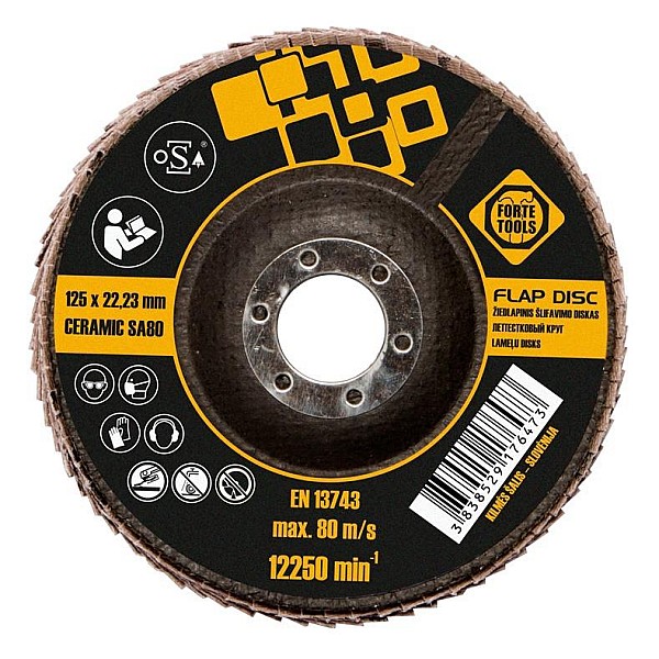 FLAP SANDING BLADE 125X22.23 MM FORTE T