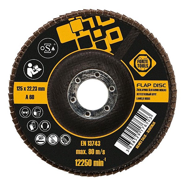 ABRASIVE FLAP DISC 125X22.23 MM FORTE T