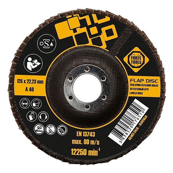 FLAP SANDING BLADE 125X22.23 MM FORTE T