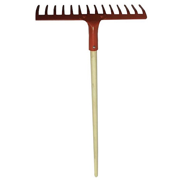 RAKE WITH 14 CURVED TEETH WITH WOODEN H