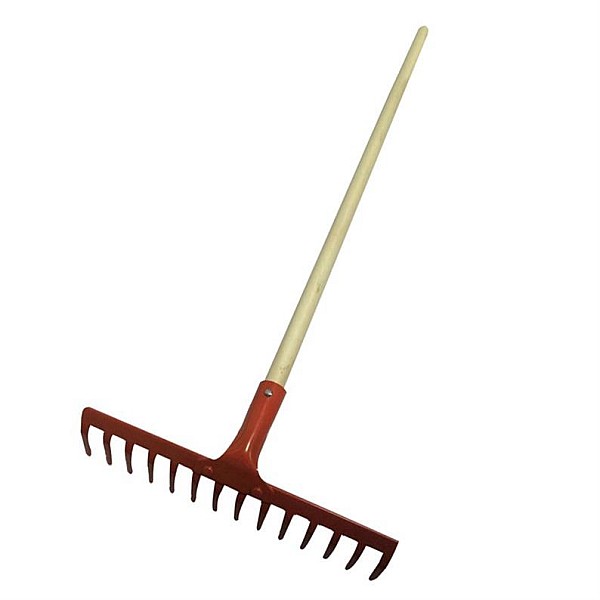 RAKE WITH 14 CURVED TEETH WITH WOODEN H