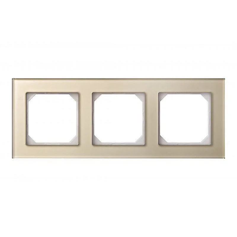 Trivietis rėmelis LIREGUS EPSILON. šampano spalvos stiklas