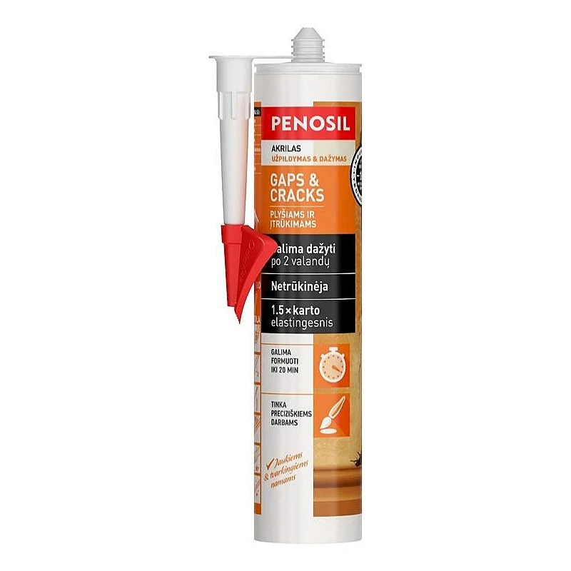 Akrilinis hermetikas Penosil Gaps&Cracks. 310 ml baltas