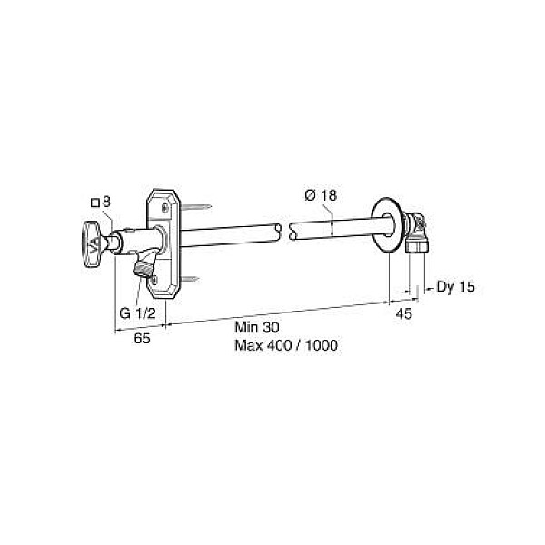 GARDEN TAP DRAIN 1000MM