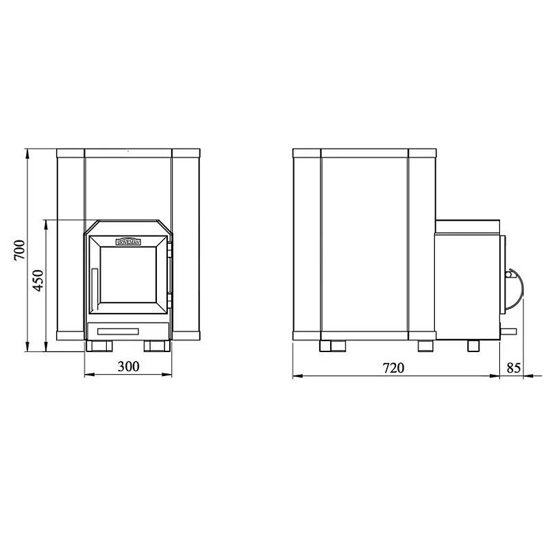 WOODBURNING SAUNAHEATER STOVEMAN 16-LS